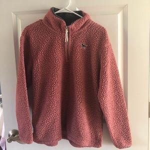 PINK Sherpa Quarter-zip Pullover